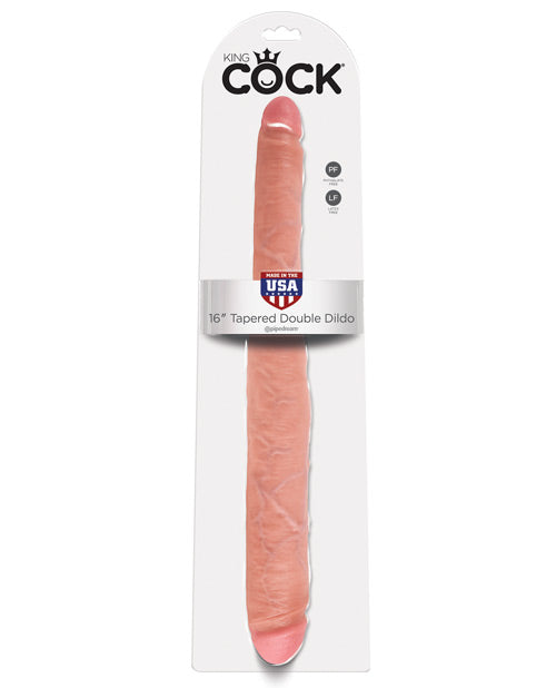 King Cock 16" Tapered Double Dildo - Flesh Pipedream Products