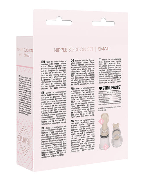 Shots Pumped Nipple Suction Set - Small Clear Shots America LLC