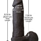 Realistic 8" Ultraskyn Cock w/Balls - Brown - Awesome Adult Toys 