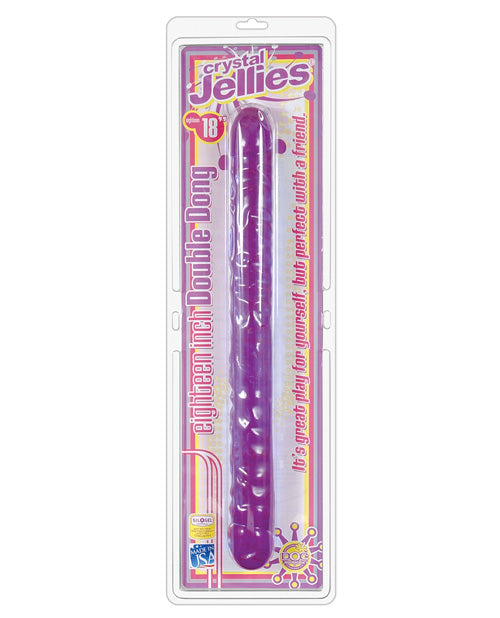 Crystal Jellies 18" Double Dong - Purple - Awesome Adult Toys 