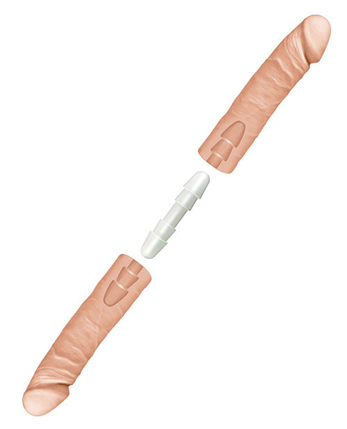 Doc Johnson Double Dildo | 16" Big Dildo | D Giant Dildo | Double Sided Dildo | Vanilla Large Dildo - Awesome Adult Toys 