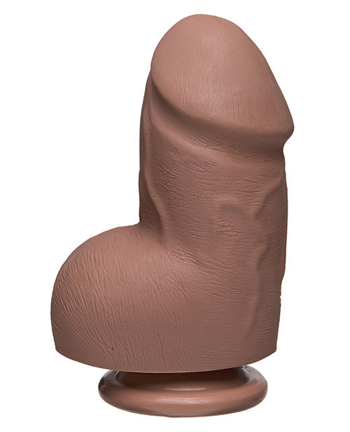 Doc Johnson D 6" Big Dildo | Fat Realistic Dildo with Balls | Caramel Suction Cup Dildo - Awesome Adult Toys 