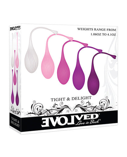 Evolved Tight & Delight 5 pc Weighted Kegel Ball Set - Assorted Colors Evolved Novelties INC