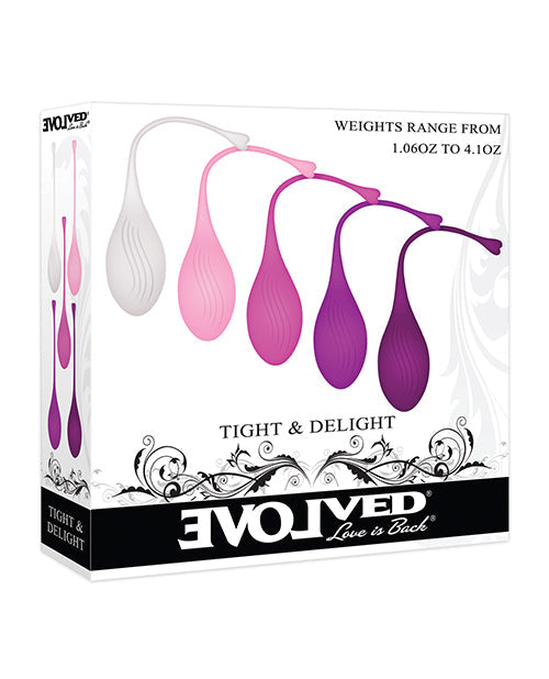 Evolved Tight & Delight 5 pc Weighted Kegel Ball Set - Assorted Colors Evolved Novelties INC
