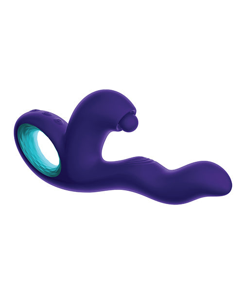 Femme Funn G Spot Vibrator | Klio Triple Action Rabbit Vibrator | Dark Purple Clit Vibrator | Best Vibrator for Women - Awesome Adult Toys 