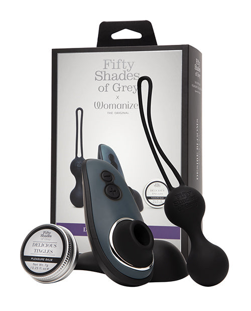 Fifty Shades of Grey & Womanizer Desire Blooms Kit - Awesome Adult Toys 