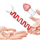 Glas 4-Piece Glass Dildo Set | Mr Swirly Glass Kegel Balls | 3.25" Red Butt Plug - Awesome Adult Toys 