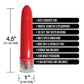 Pleasure Package I Didn't Know Your Size 4" Multi Speed Vibe  - Red - Awesome Adult Toys 