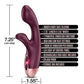 Zola Rechargeable Silicone Dual Massager - Burgundy/Rose Gold - Awesome Adult Toys 