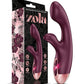 Zola Rechargeable Silicone Dual Massager - Burgundy/Rose Gold - Awesome Adult Toys 