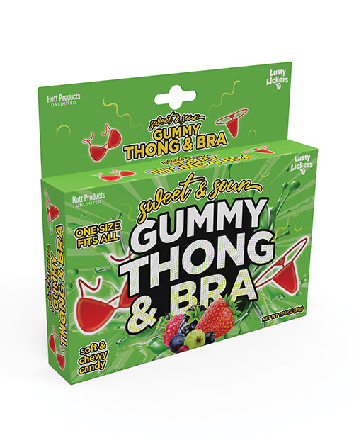 Sweet & Sour Gummy Thong & Bra - Awesome Adult Toys 