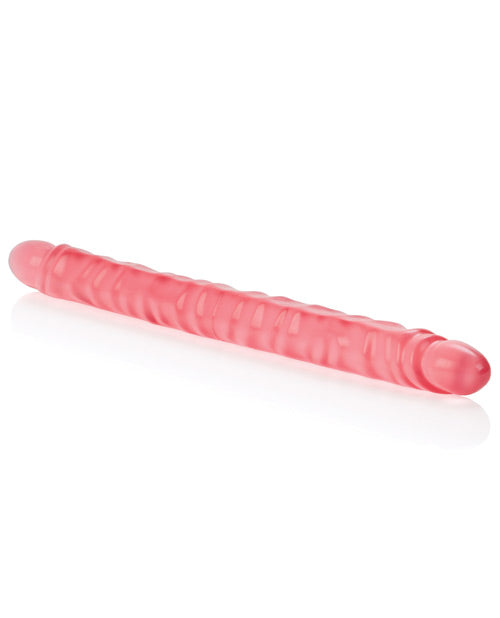 17" Big Dildo | Slim Jim Duo Giant Dildo | Veined Realistic Dildo | Translucence Gel Pink Dildo - Awesome Adult Toys 