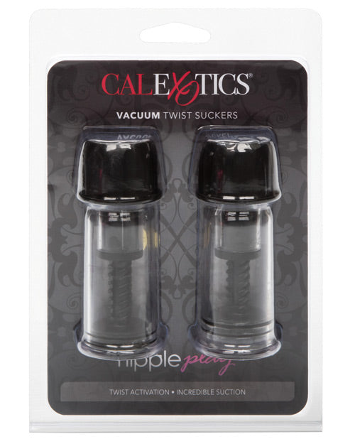 Nipple Play Vacuum Twist Suckers - Black - Awesome Adult Toys 