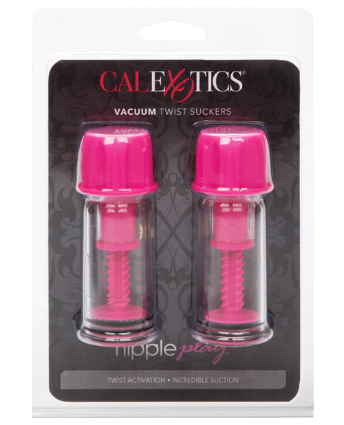 Nipple Play Vacuum Twist Suckers - Pink - Awesome Adult Toys 