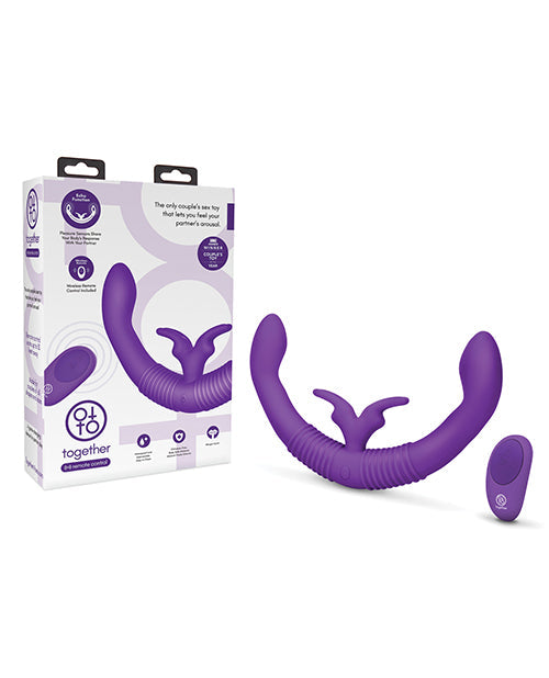 Together Female Intimacy Vibe w/Remote - Purple - Awesome Adult Toys 